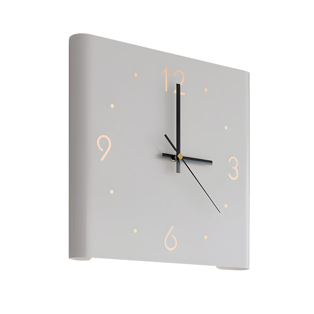 Backlit LED Square Metal Wall Clock